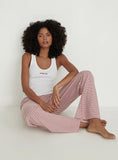 Red And White Striped Jersey Pyjama Trouser