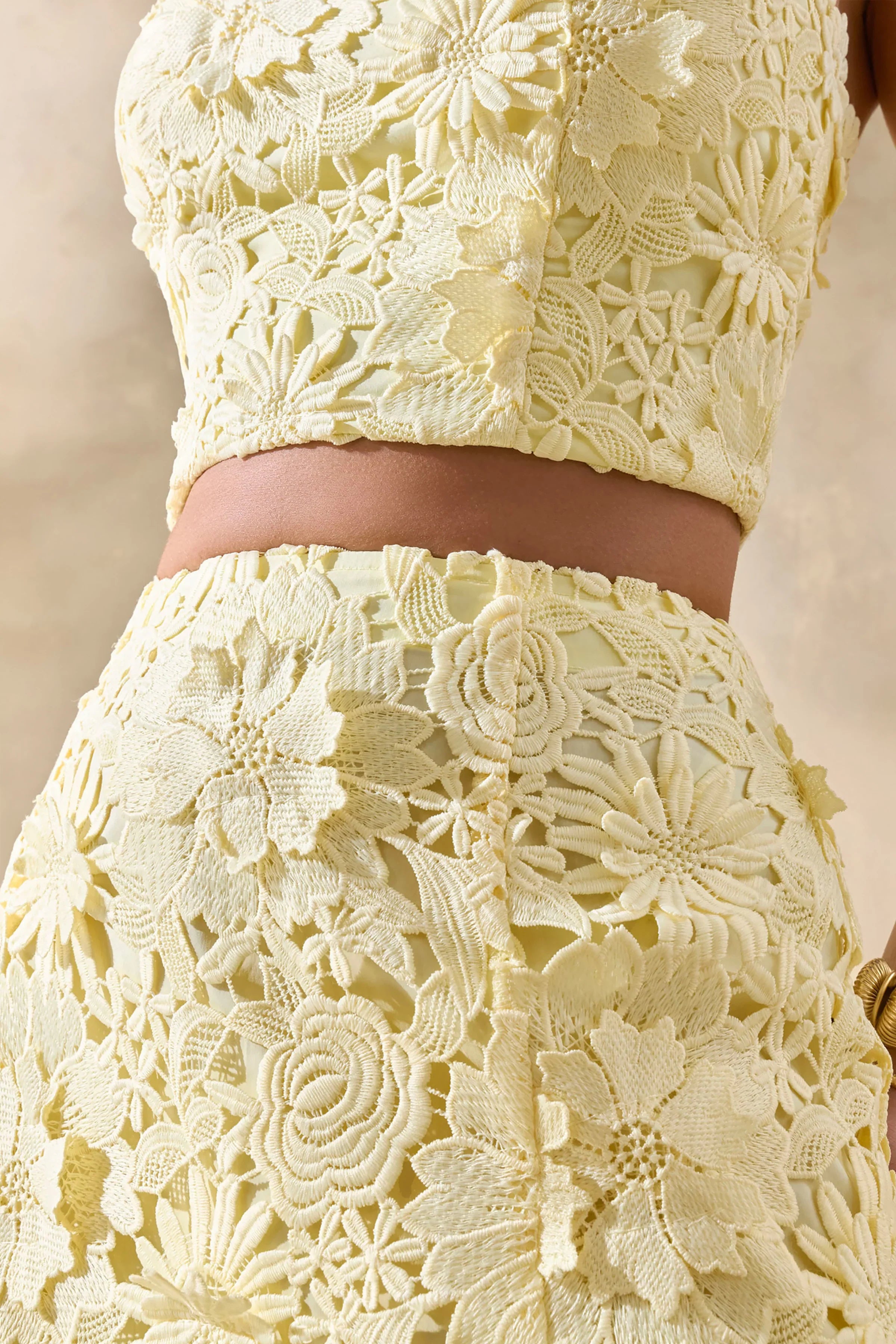 Esmara Lemon Lace Maxi Skirt