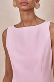 Hadley Light Pink Boat Neck Maxi Dress With Drop Waist