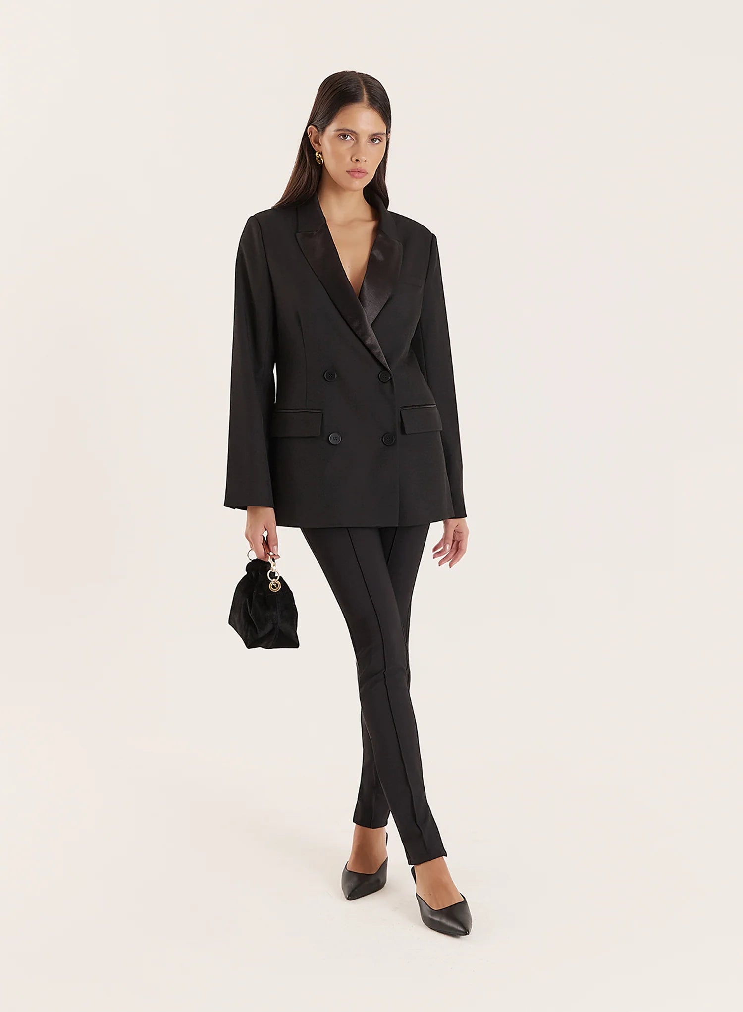 Black Slim Fit Tailored Stretch Trouser