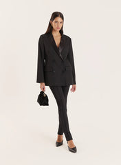 Black Slim Fit Tailored Stretch Trouser