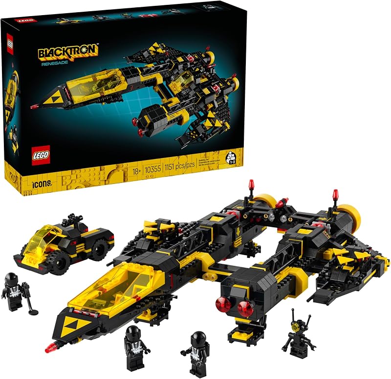 LEGO Icons Blacktron Renegade DIY Kit for Adults 18 Building Blocks for Men and Women Collectible Set for Adult Fans Creative Gift Idea for Birthdays 10355