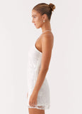 Rumi Beaded Mini Dress White