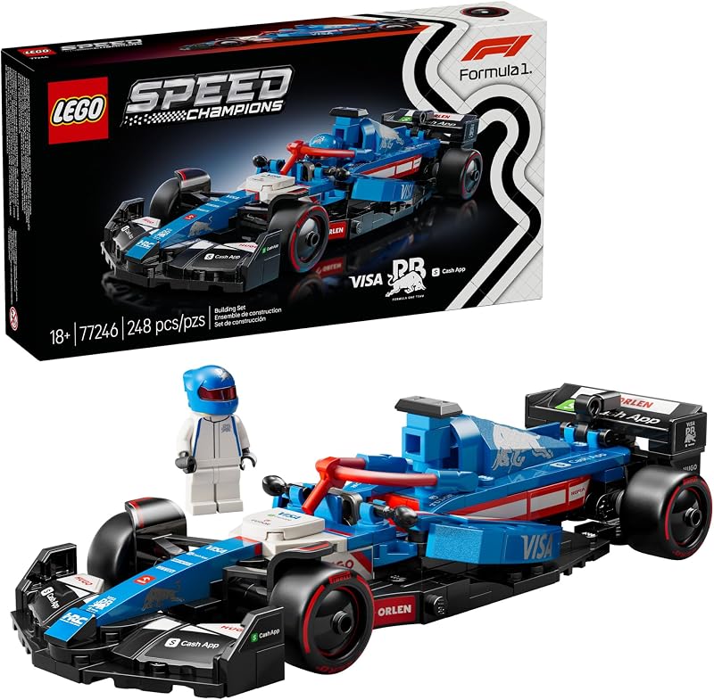 LEGO Speed Champions Visa Cash App RB VCARB 01 F1 Race Car Model Kits Building Sets for Adults Ages 18 W Realistic Features DIY Crafts for Display Gift Ideas for F1 Fans 77246
