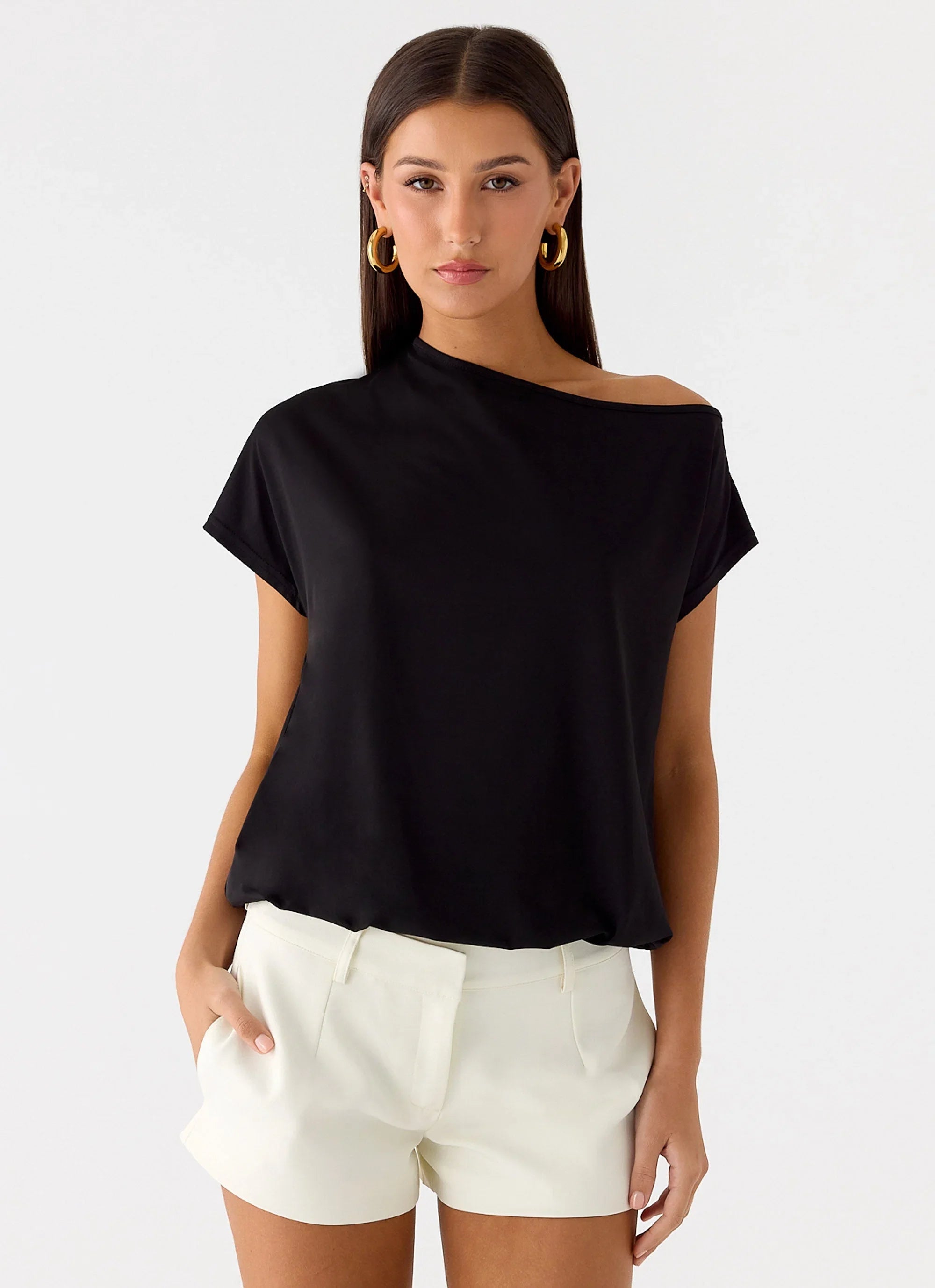 Raeni Off Shoulder Top Black