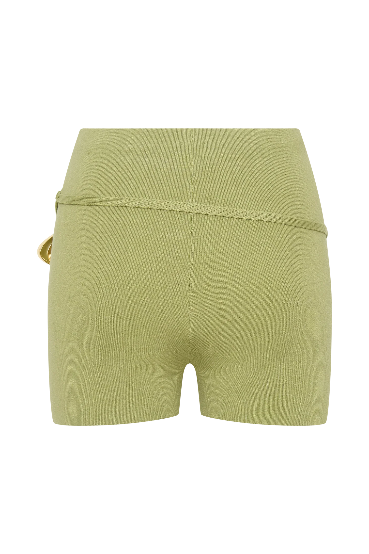 Dimitri Mini Knit Shorts With Belt Light Olive