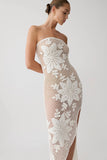 Mandie Hand Crochet Asymmetrical Maxi Dress White