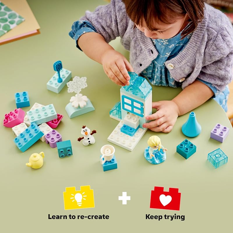LEGO DUPLO Disney Frozen Creative Box with Elsa and Olaf 10462 Building Toys for Toddlers Ages 2 Sturdy Build for Pretend Play Develops Fine Motor Skills 37 pieces Gift for Birthdays
