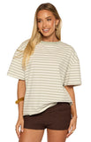Alba Sage Stripe Oversized Tee
