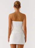Perfect Celebrity Beaded Top White