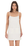 Front Pocket Dress in White