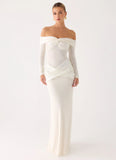 Over To You Sequin Maxi Dress White