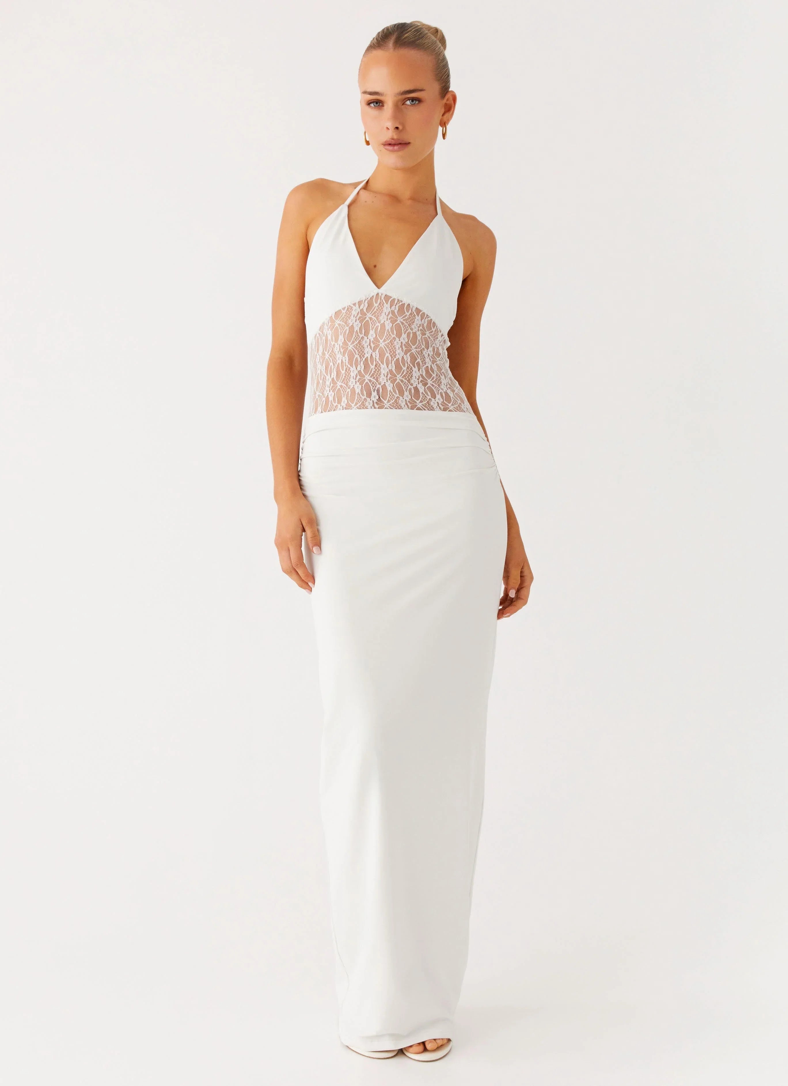 Enchant Lace Maxi Dress Ivory