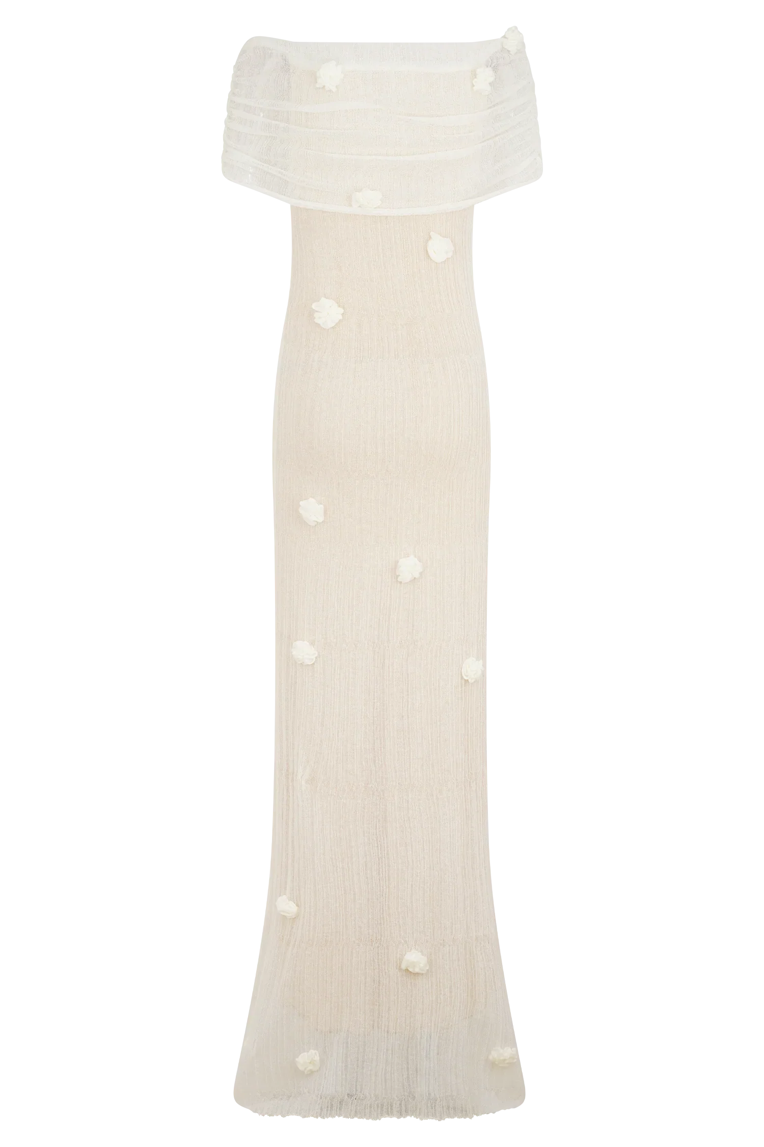 Brynn Orchid Knit Maxi Dress Ivory