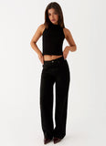 Keanna Low Rise Denim Jeans Black