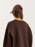 Brown Embroidered Logo Cap