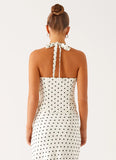 Breanne Top White Polka Dot