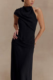 Analia Chiffon Maxi Dress Black