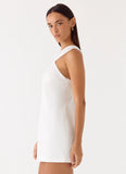 Be My Baby Mini Dress White