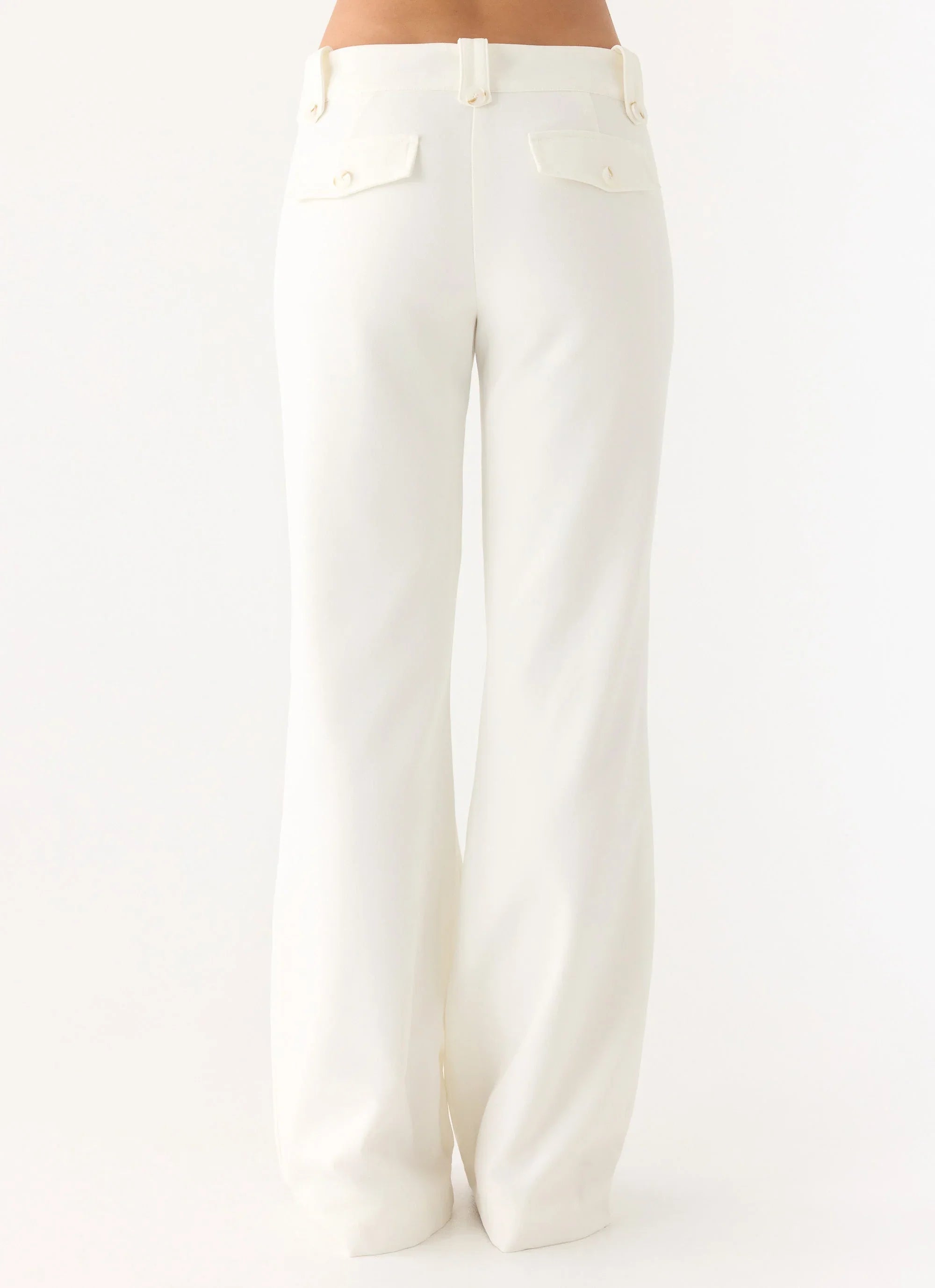 Weiss Low Rise Suiting Pants White