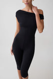 Anh One Shoulder Modal Jumpsuit Black