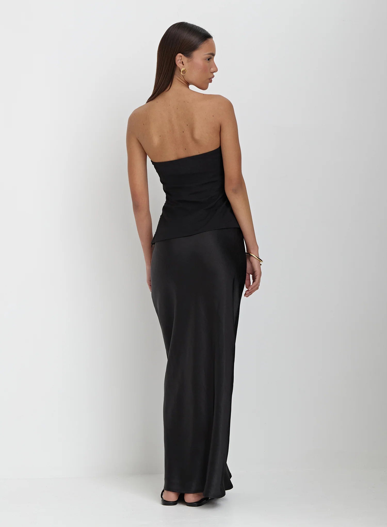 Black Bandeau Cut Out Detail Top