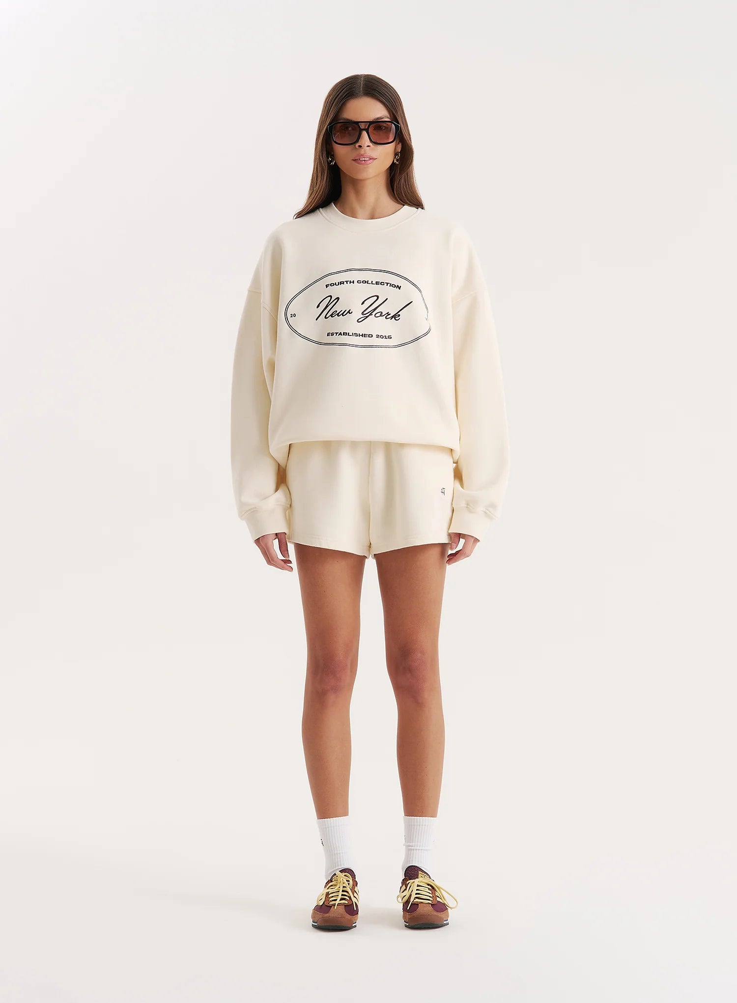 Cream New York Emblem Sweatshirt