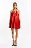 Sympathy Red Halter Neck Mini Dress