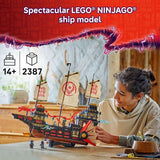 LEGO NINJAGO The Temple Bounty Building Toy Multi Level Boat W 6 Ninja Toy Minifigures for Kids Ages 14 Model Building Kit with Display Stand Dragons Rising Gift for Teen Boys Girls 71848