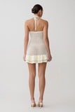 Carrisa Crochet Knit Mini Dress White
