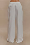 Campbell Cotton Wide Leg Pants White