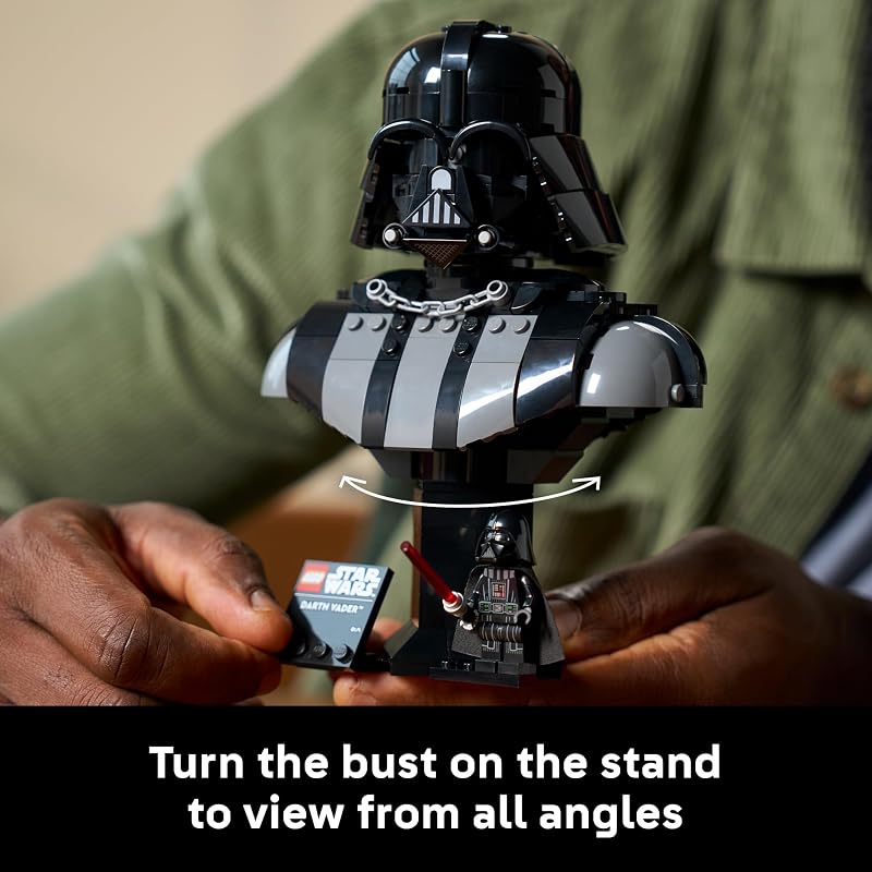 LEGO Star Wars Darth Vader Bust Collectible Building Set for Adults Ages 18 Star Wars Gift for Men Women with Darth Vader Minifigure Bedroom or Shelf Decor 75439