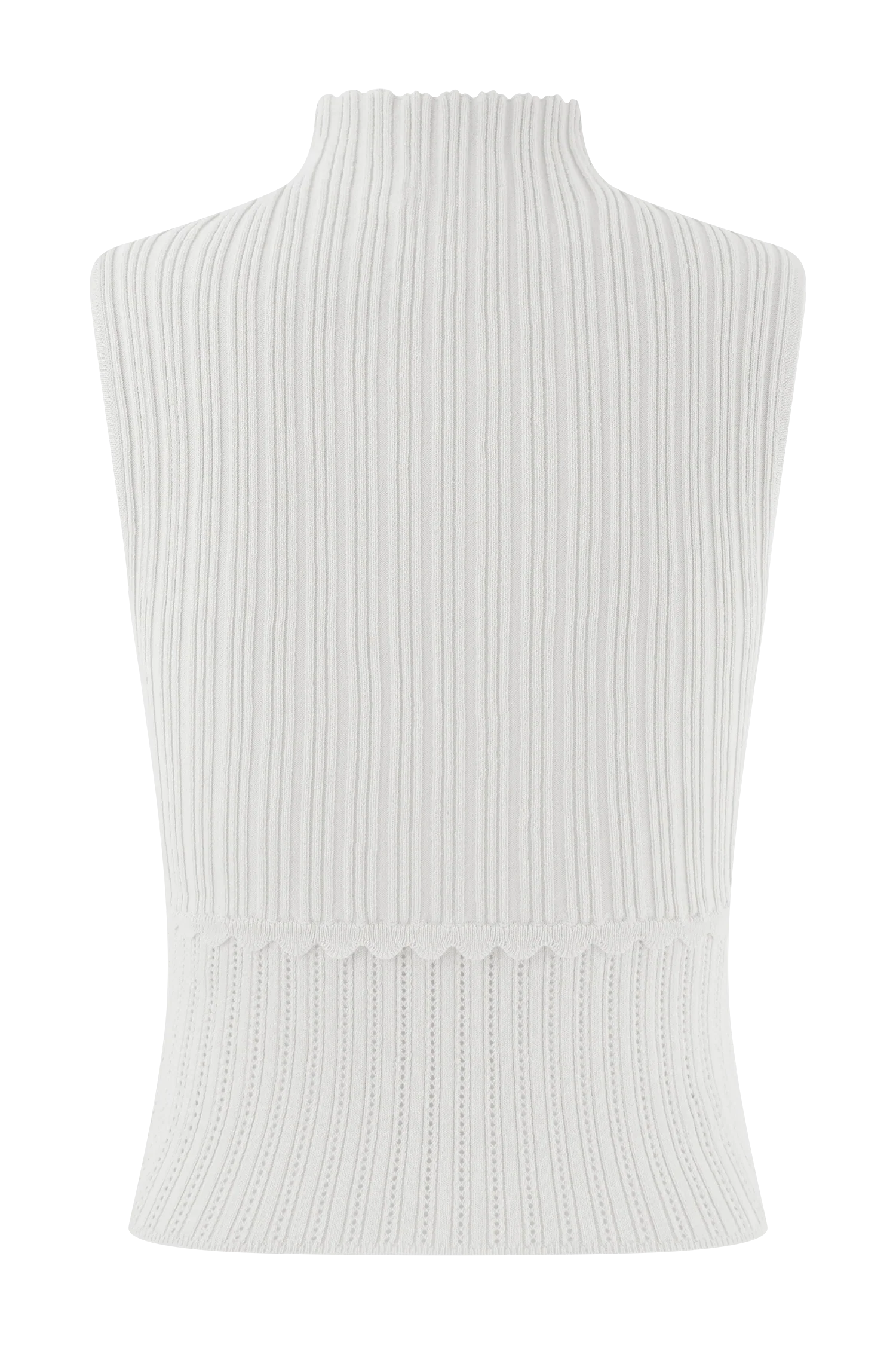 Indy Pointelle Knit Top Ivory
