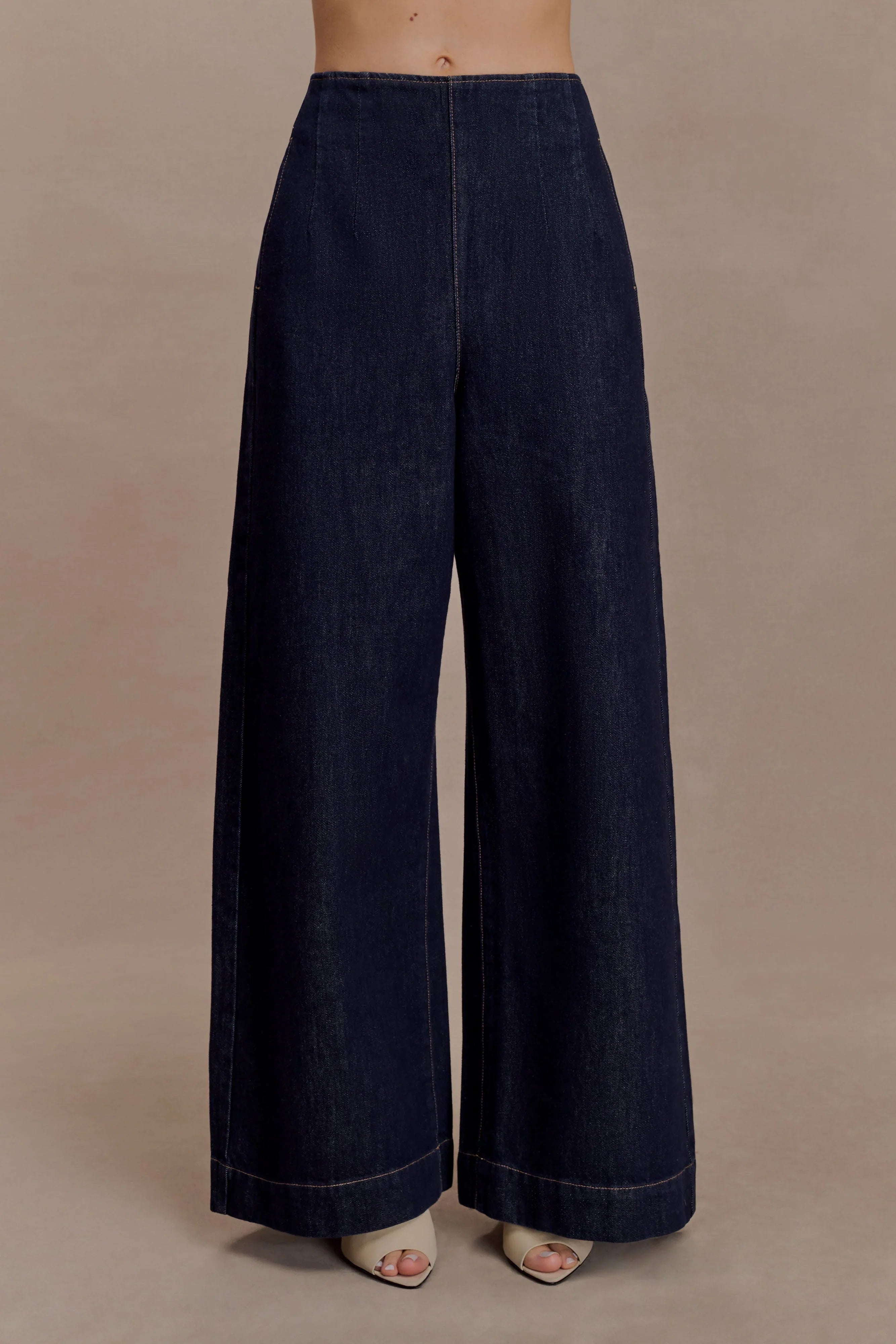 Maral High Waisted Dart Jeans Washed Indigo Blue