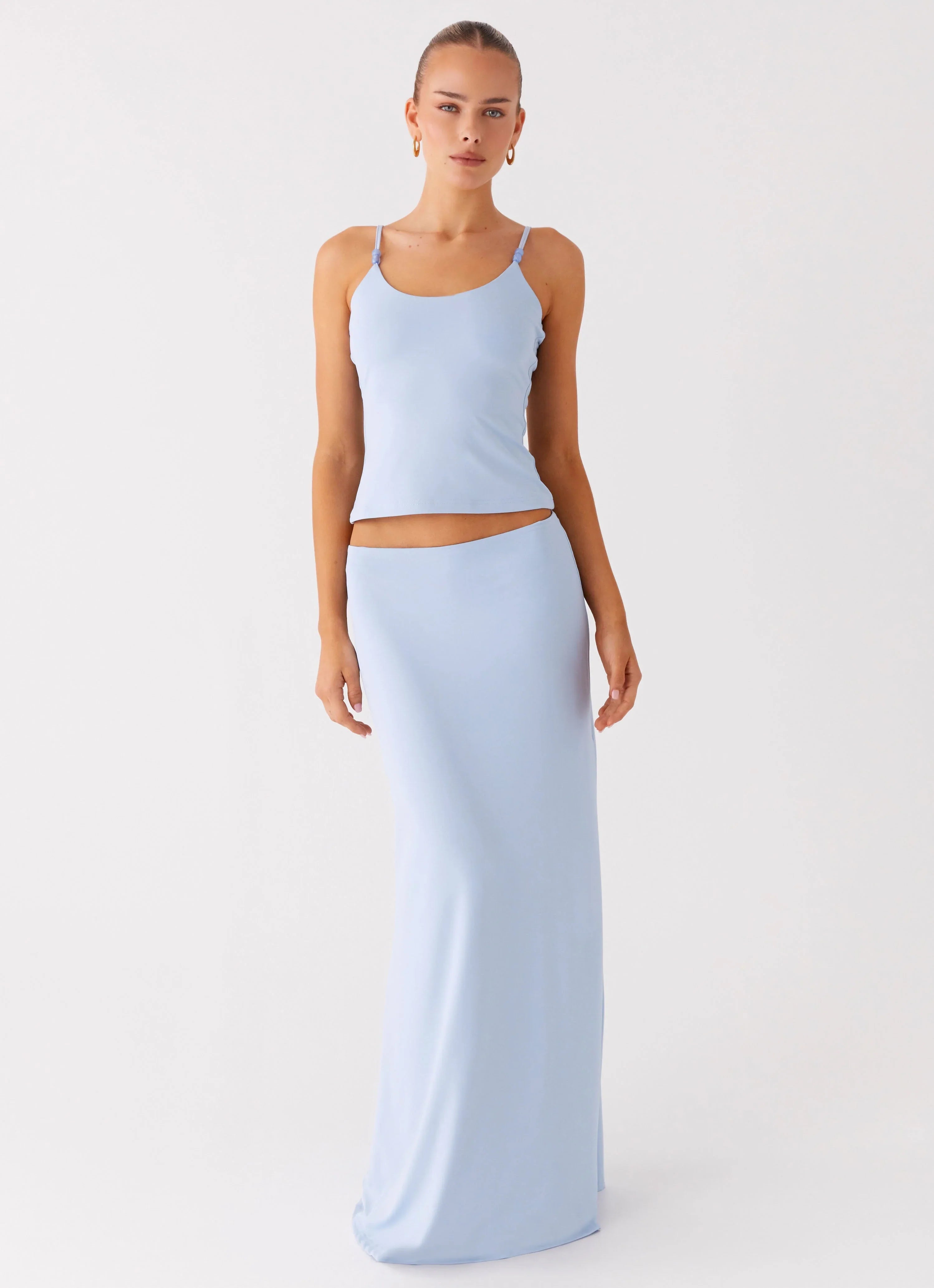 Garrix Bead Cami Top Baby Blue