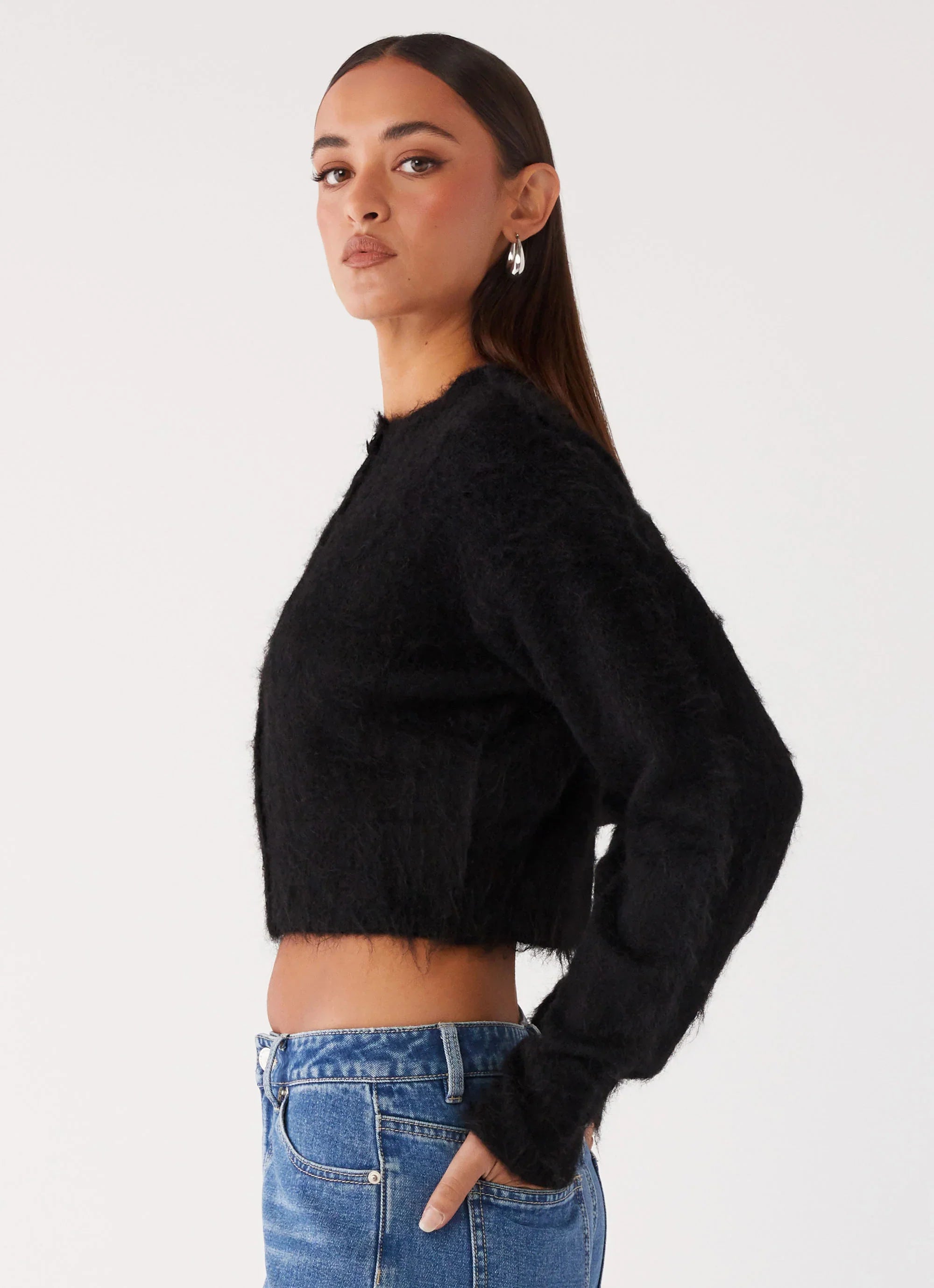 Reign Fitted Cardigan Black