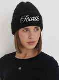 Black Fourth Branded Knitted Beanie Hat
