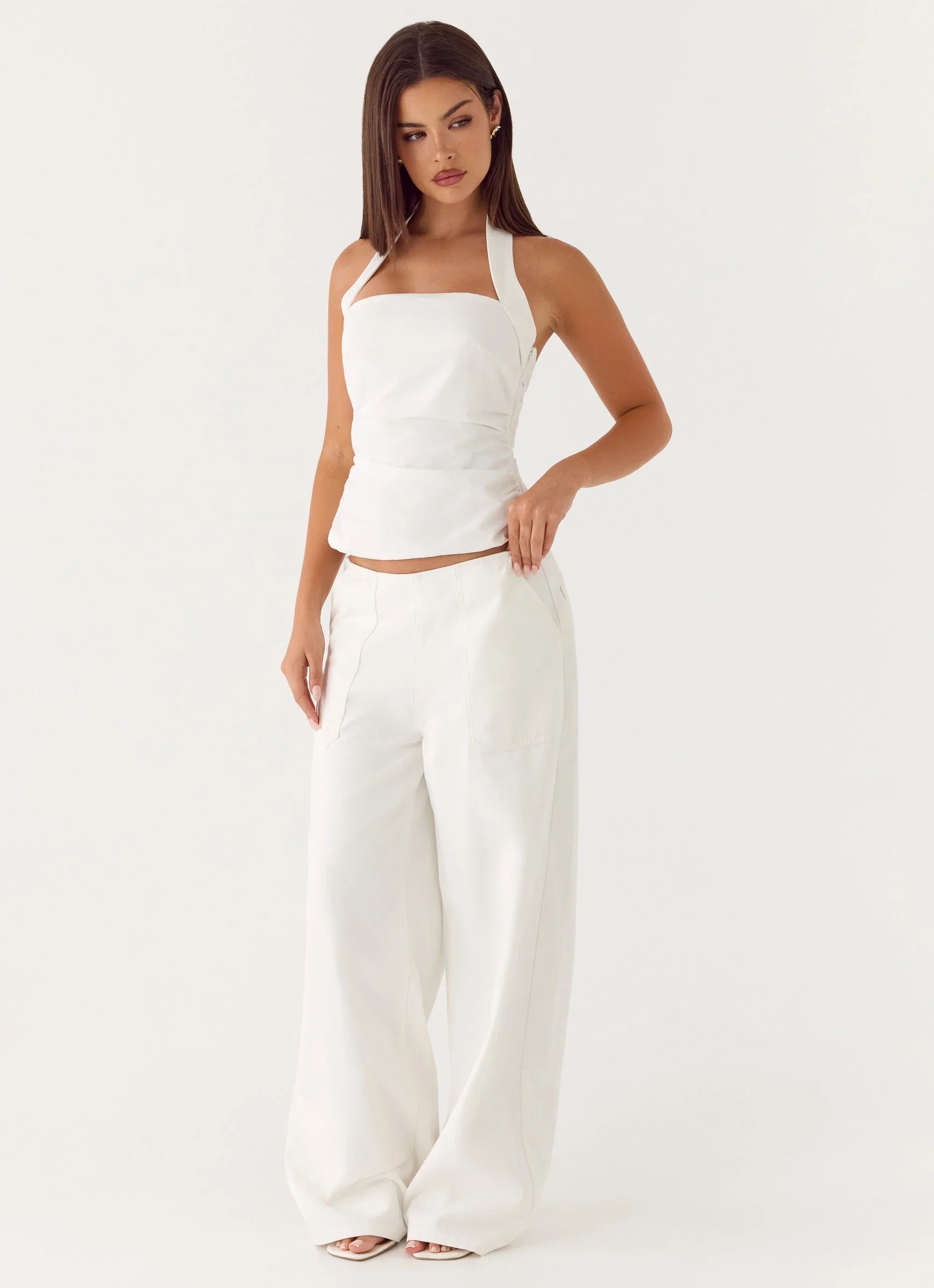 Seethal Low Rise Pants White