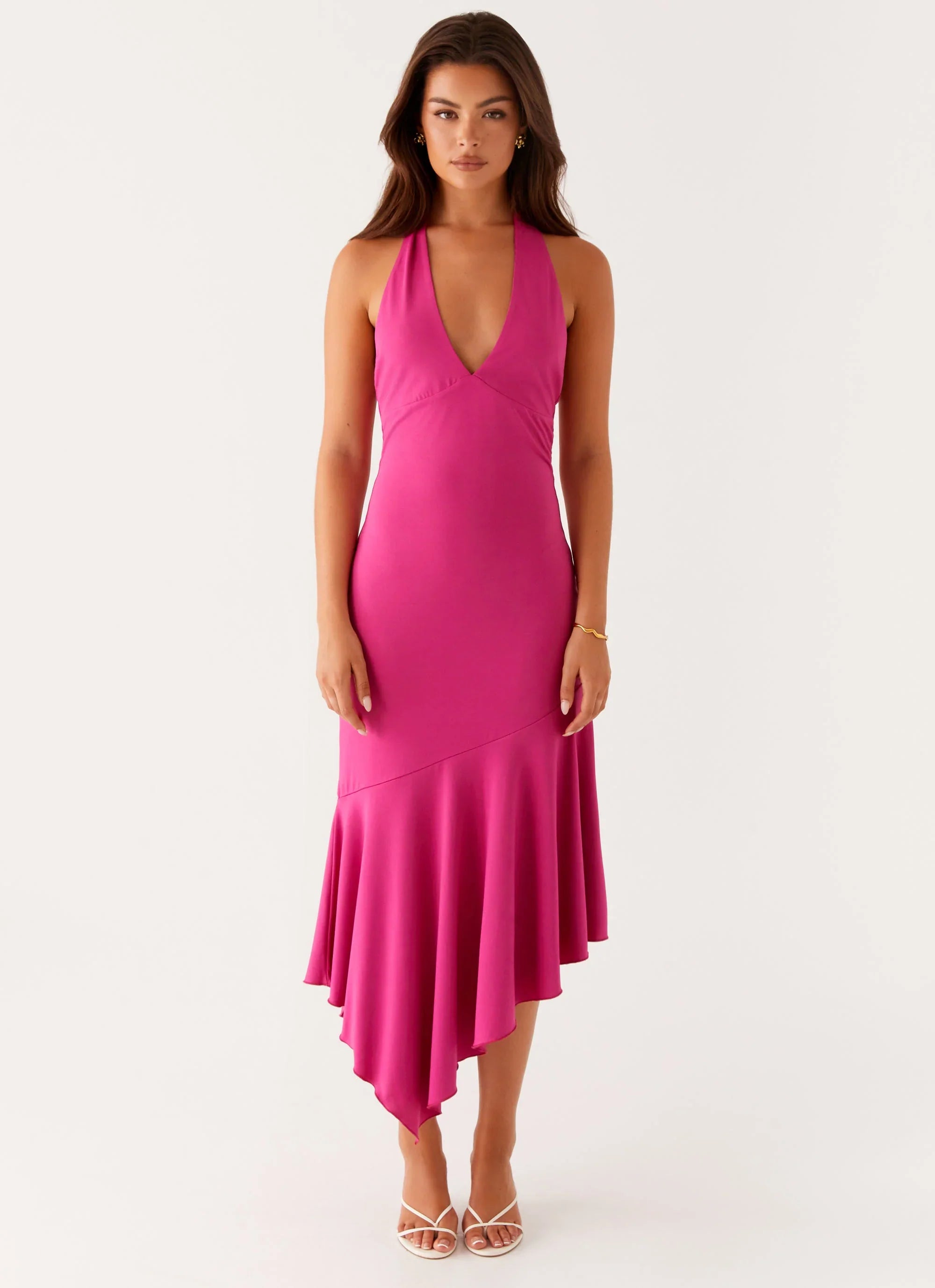 Perdita Midi Dress Fuchsia
