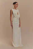 Oria Chiffon Maxi Dress Ivory