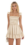 Fit and Flare Dress in Champagne