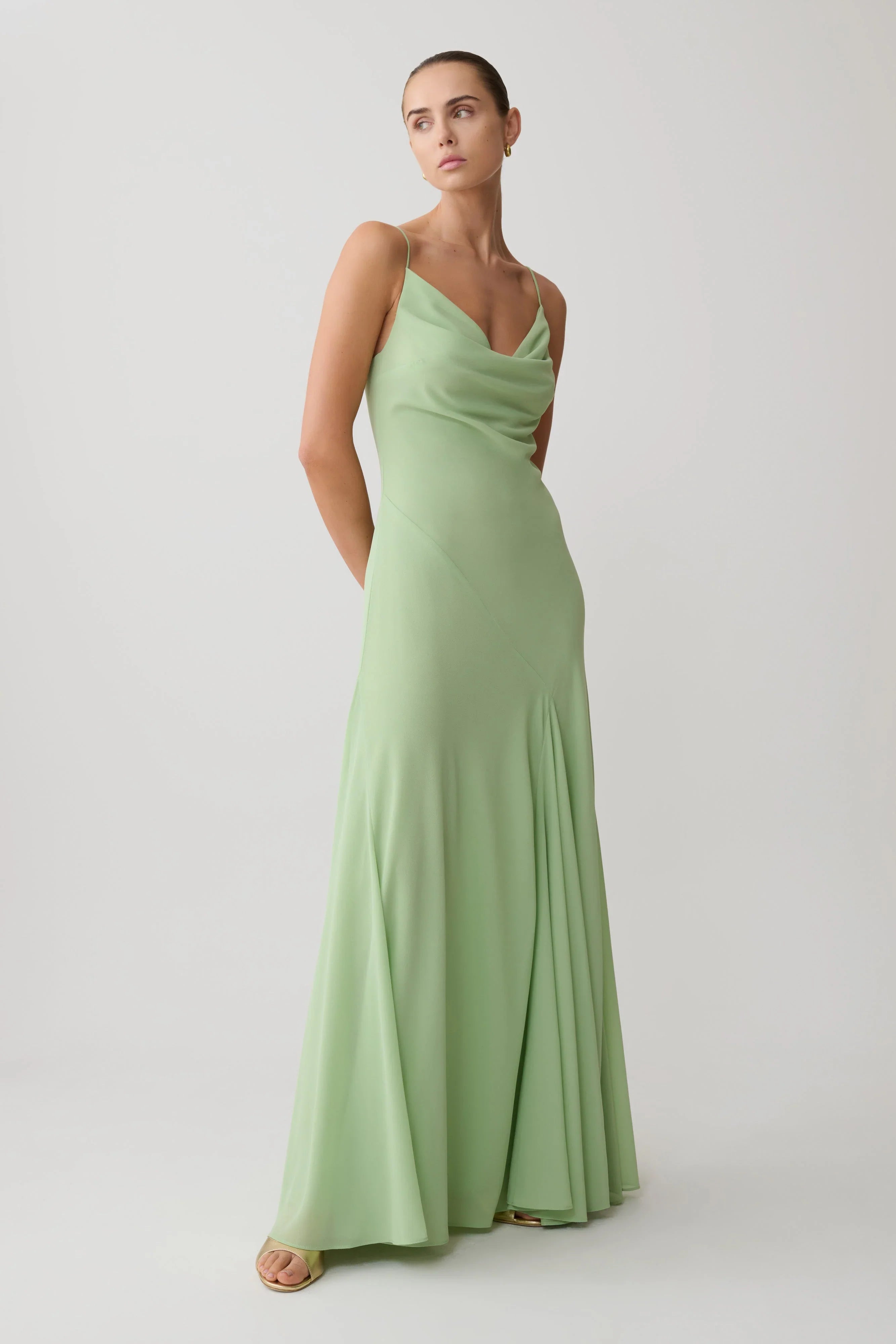 Aurelia Chiffon Maxi Dress Sage