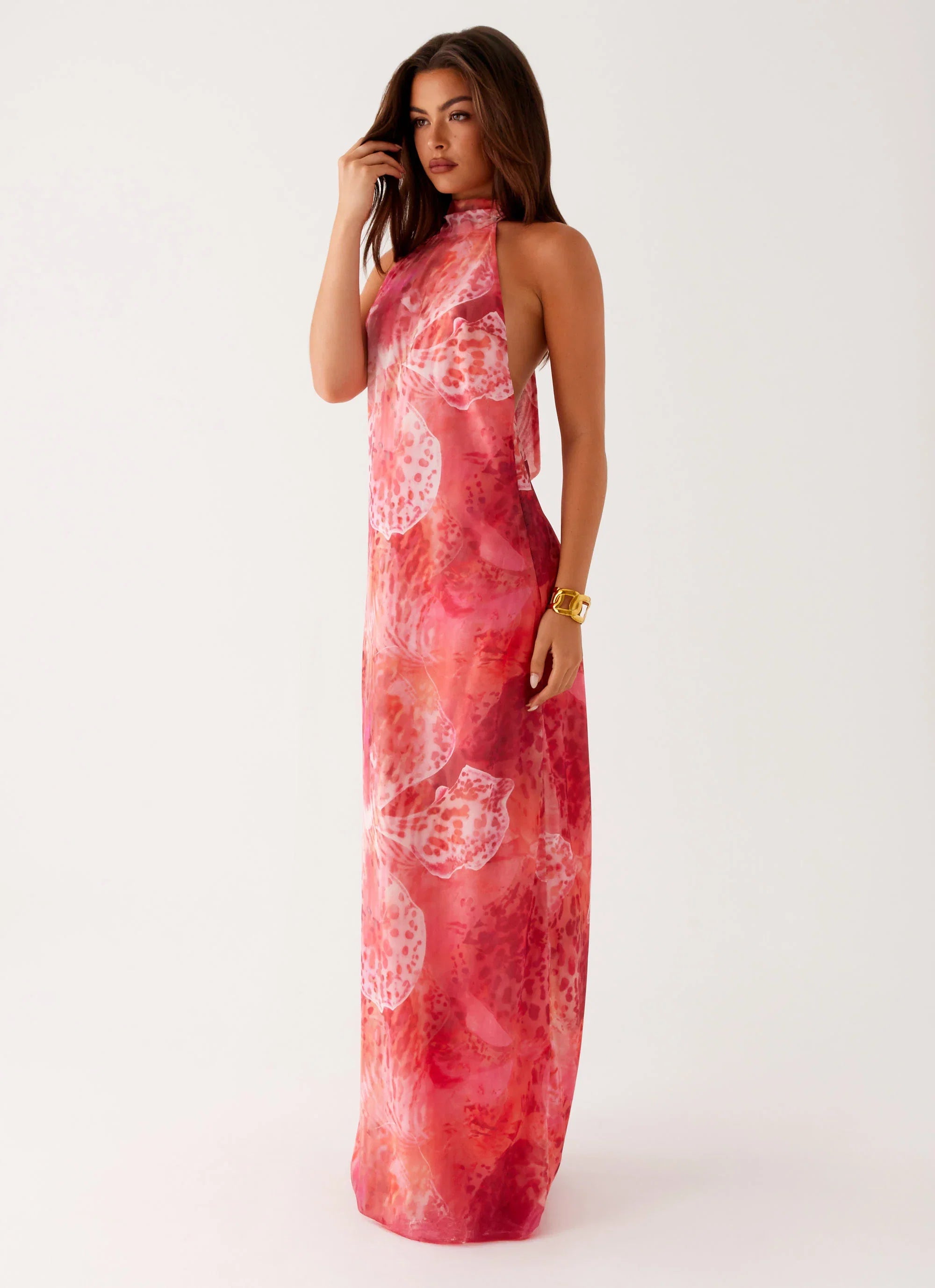 California Maxi Dress Flamingo Fling
