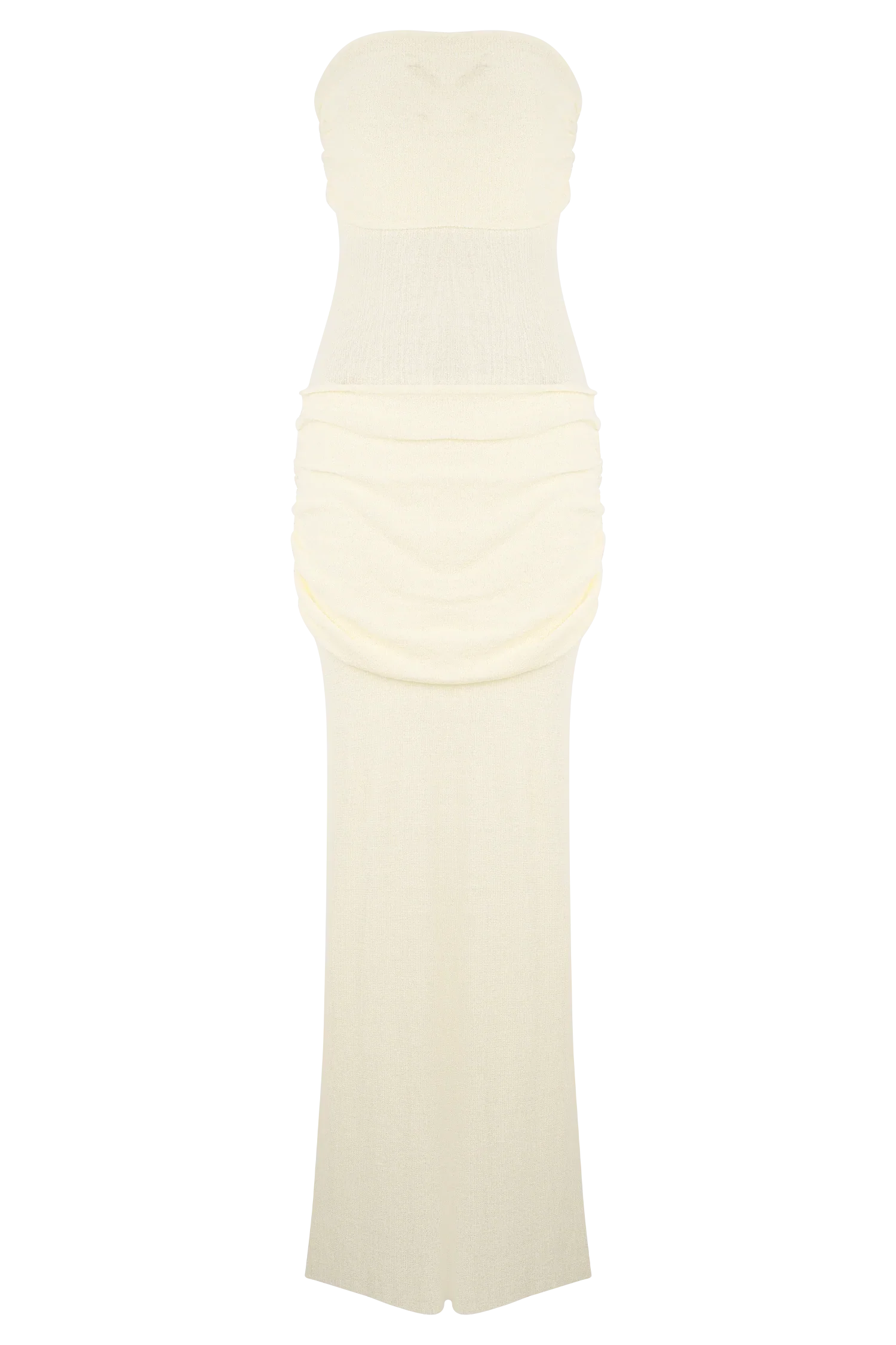 Elora Strapless Knit Maxi Dress Ivory