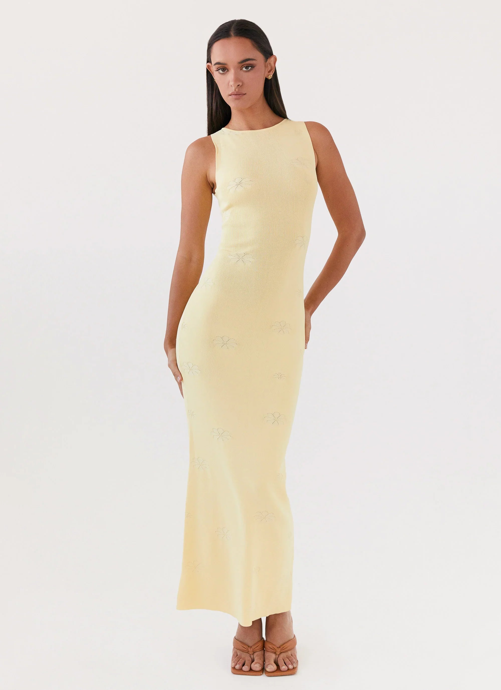 Holly Knit Maxi Dress Yellow