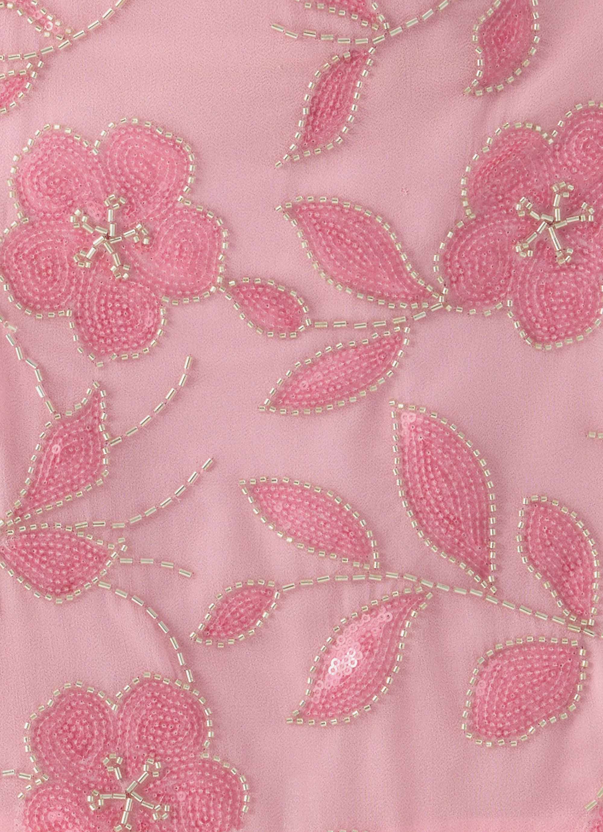 Iglesias Beaded Sequin Mini Skirt Pink