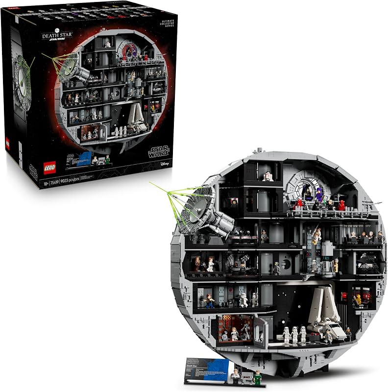 LEGO Star Wars Death Star Building Set for Adults Ages 18 Collectible Room Decor for Office Bedroom or Book Shelf Fun Activity for Men Women Movie Fans Gift Idea for Birthdays 75419