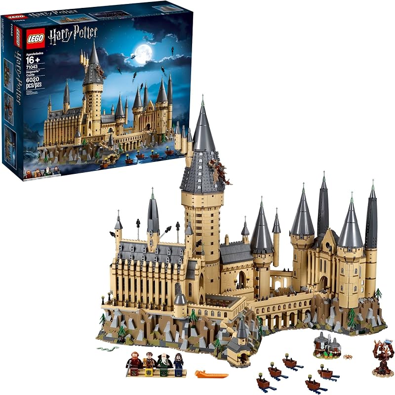 LEGO Harry Potter Hogwarts Castle 71043 Building Set Model Kit with Minifigures Featuring Wand Boats and Spider Figure Gryffindor and Hufflepuff Accessories Collectible for Adults and Teens