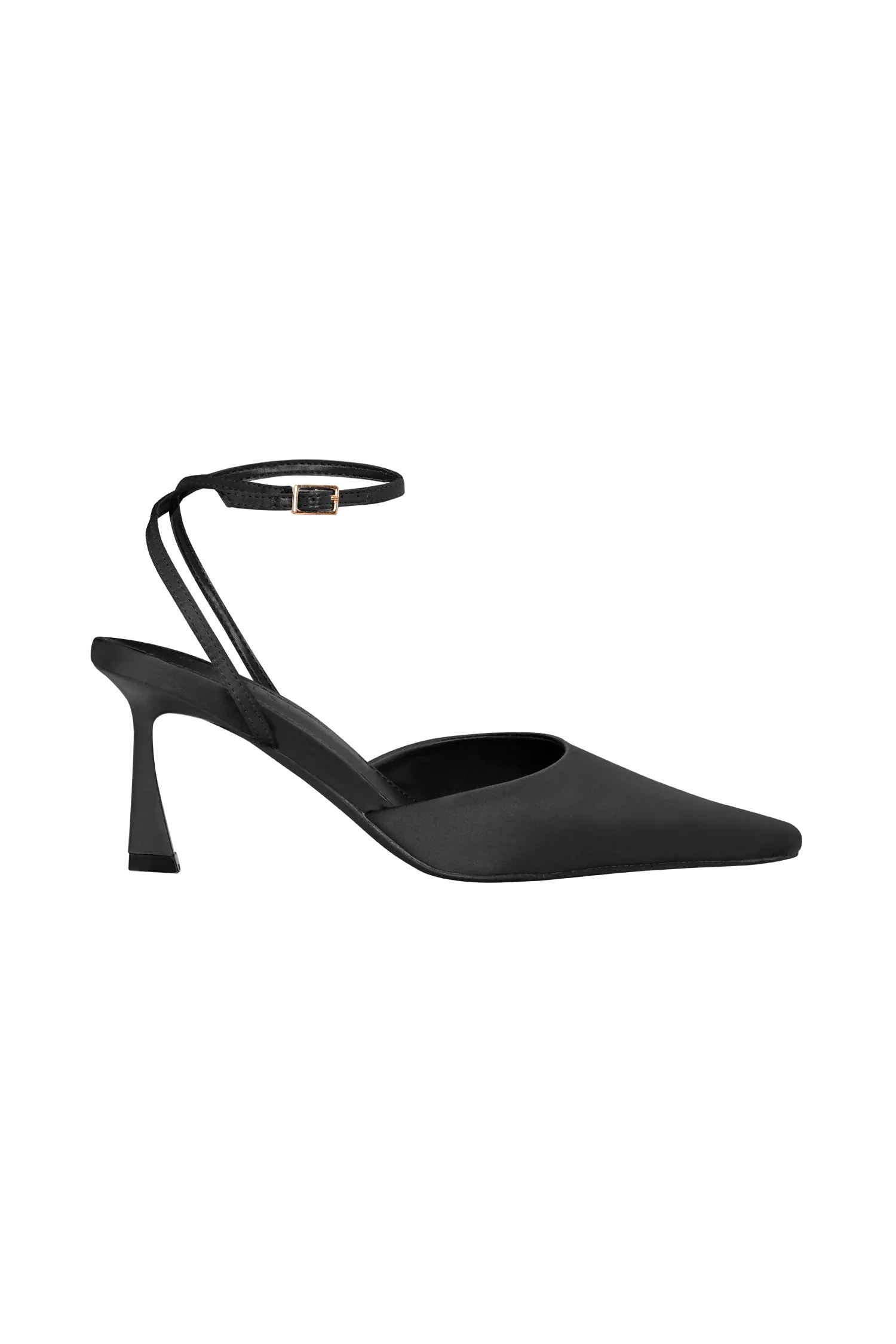 Marley Satin Pointed Heel Black