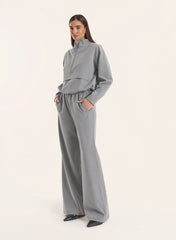 Grey Toggle Waist Trousers
